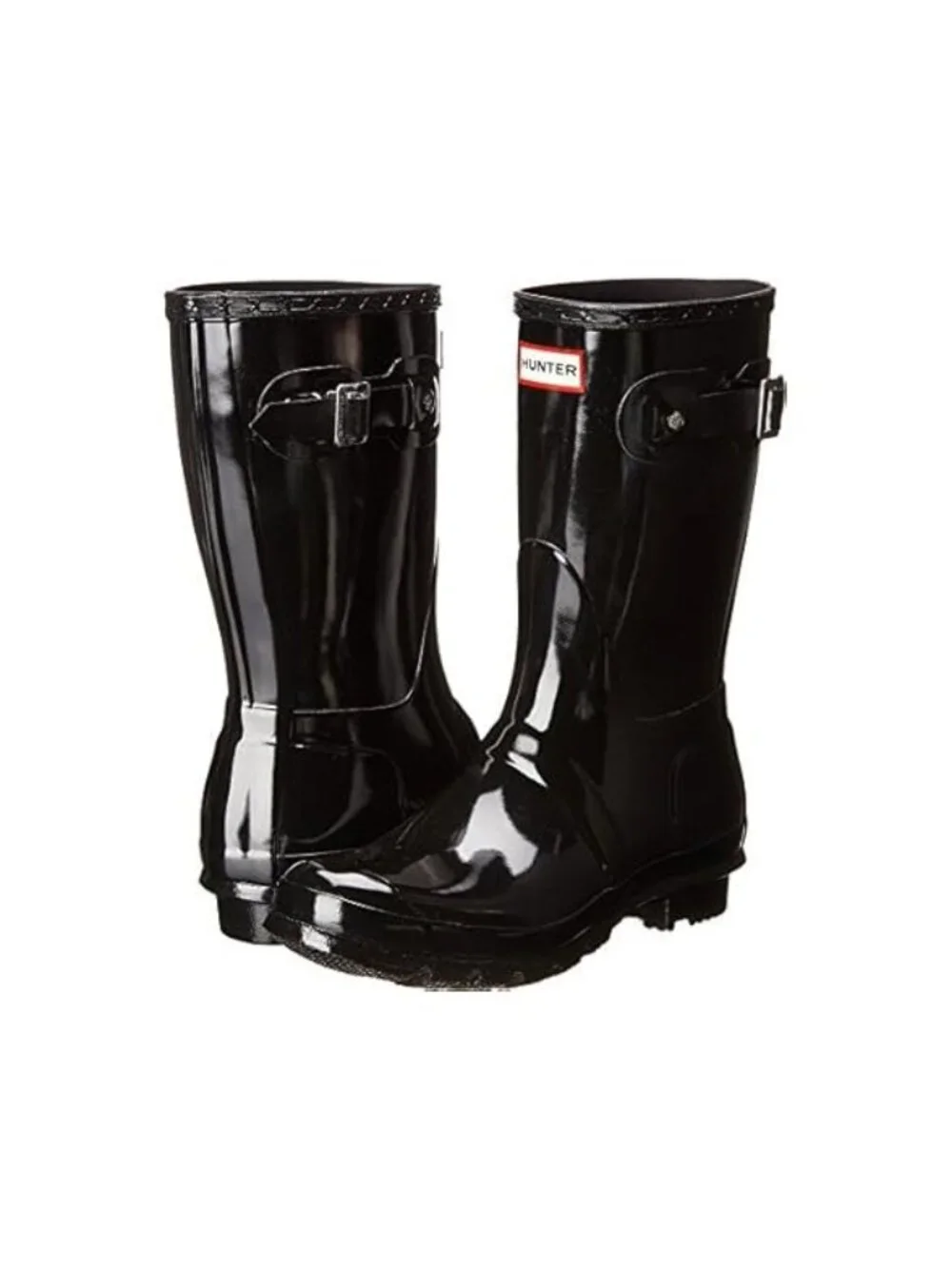 Hunter Original Short Gloss Rain Boots – Women's Size 6 – Black Gloss – NIB